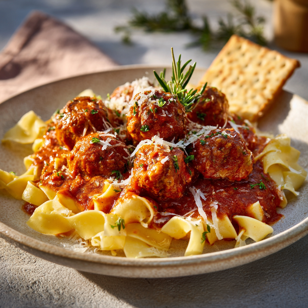 Fleischbällchen & Pasta